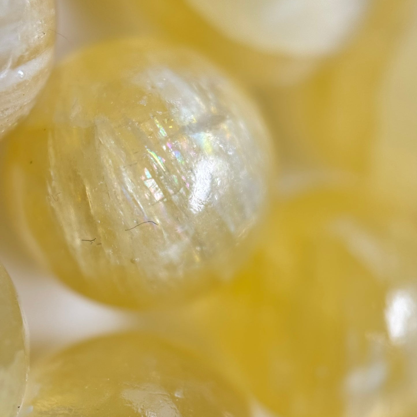 Golden Cat's eye Calcite Polished Round Beads image 4