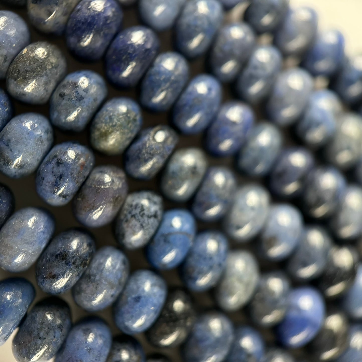 Dumortierite Rondelle Polished Beads image 2