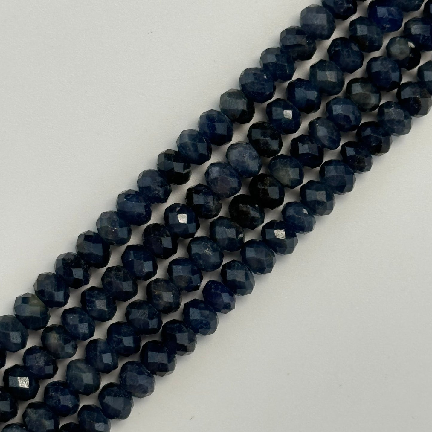 Sapphire Faceted Rondelle Beads (AA Quality) image 4