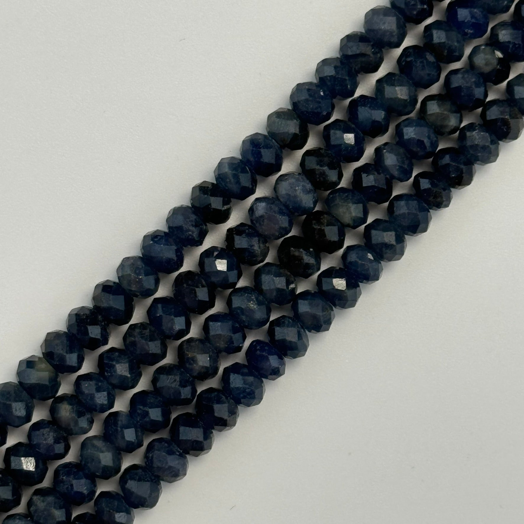 Sapphire Faceted Rondelle Beads (AA Quality) image 4