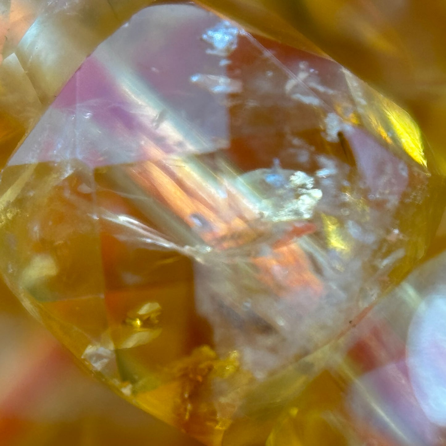Citrine Square Heated Beads image 8