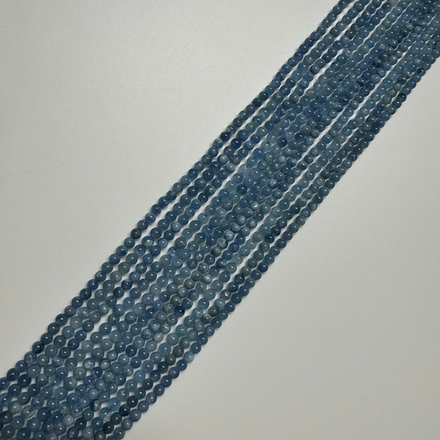 Aquamarine Polished Round Gemstone Beads - A Quality image 6