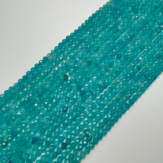 Amazonite Faceted Round Gemstone Beads - (AAAA Quality)