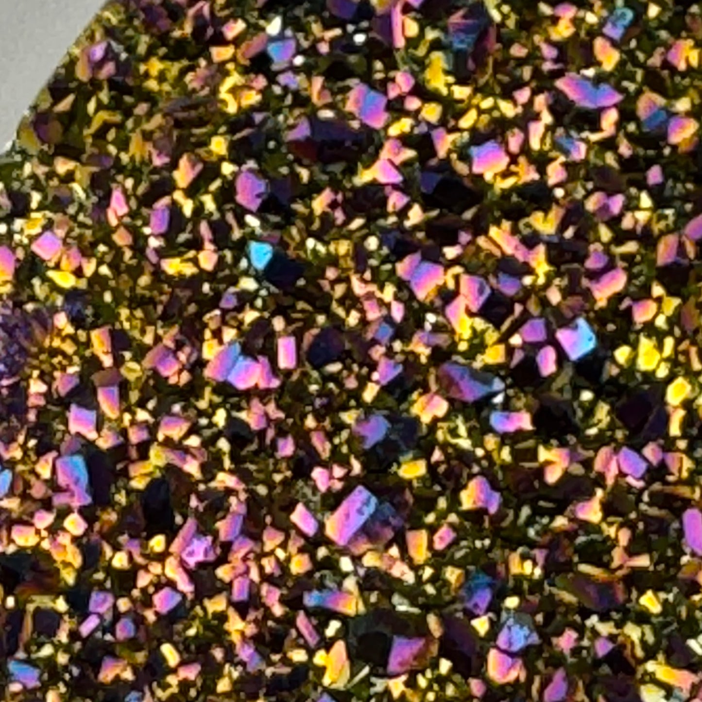 Titanium-Coated Druzy Pendant with Three Blue Zircons image 8