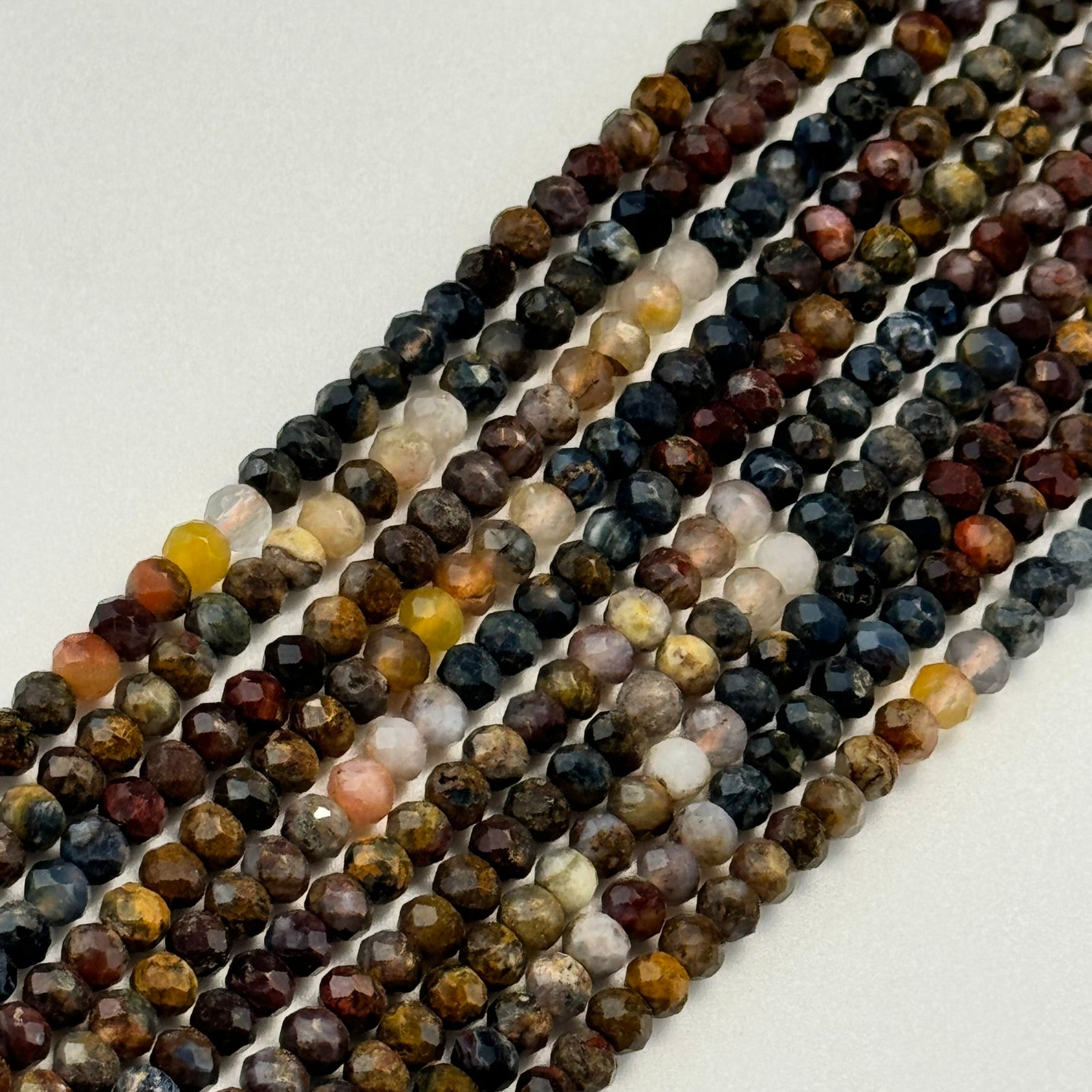 4x3mm Faceted Pietersite Rondelle Beads image 0