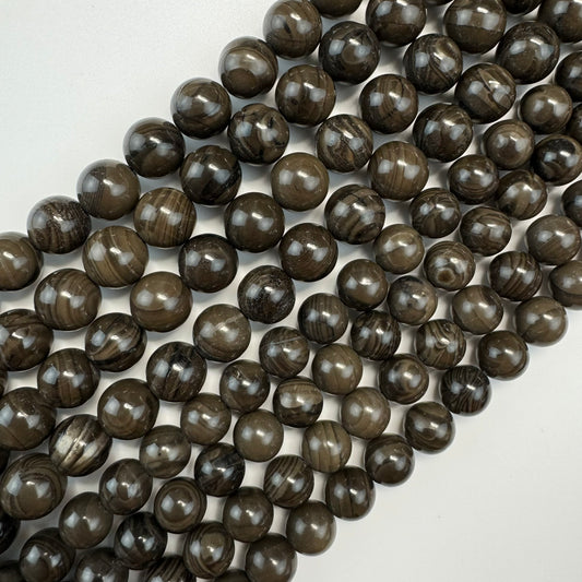 Coffee Bean Jasper Polished  Round Beads image 0