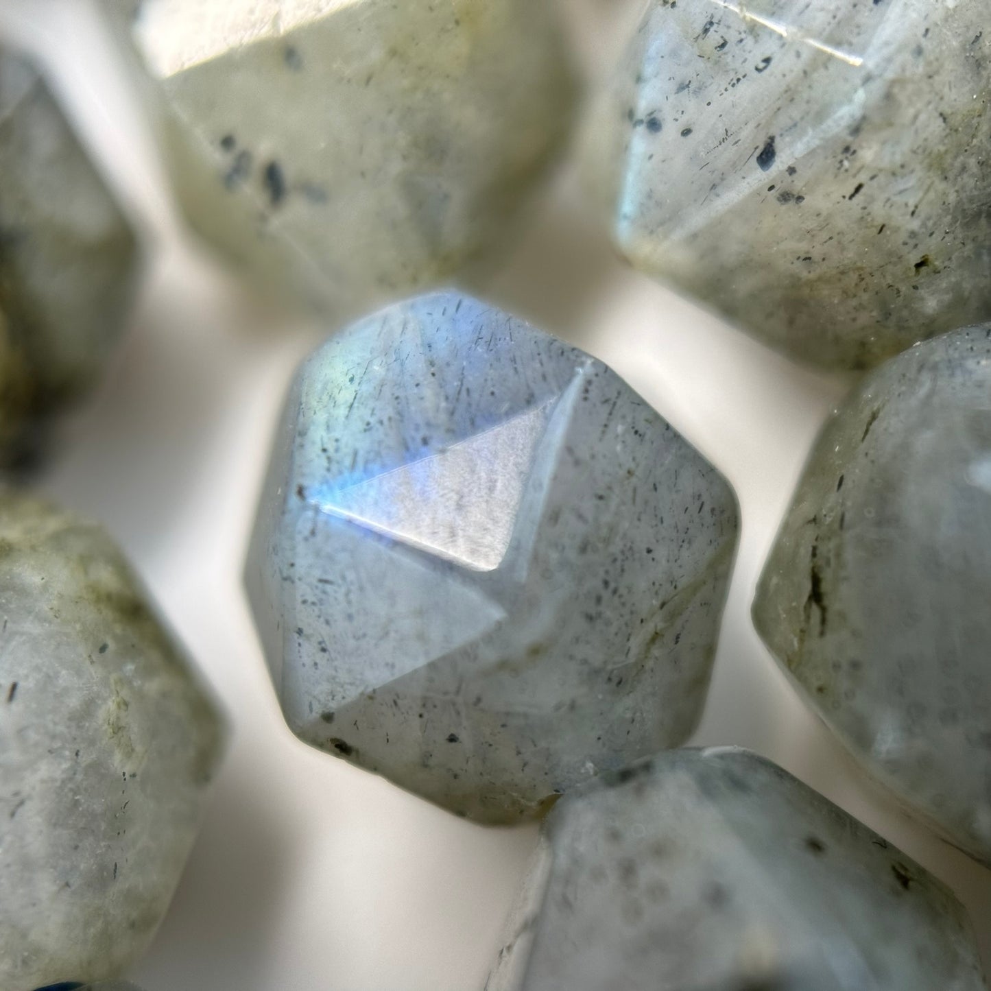Labradorite Faceted Diamond Cut Beads image 5