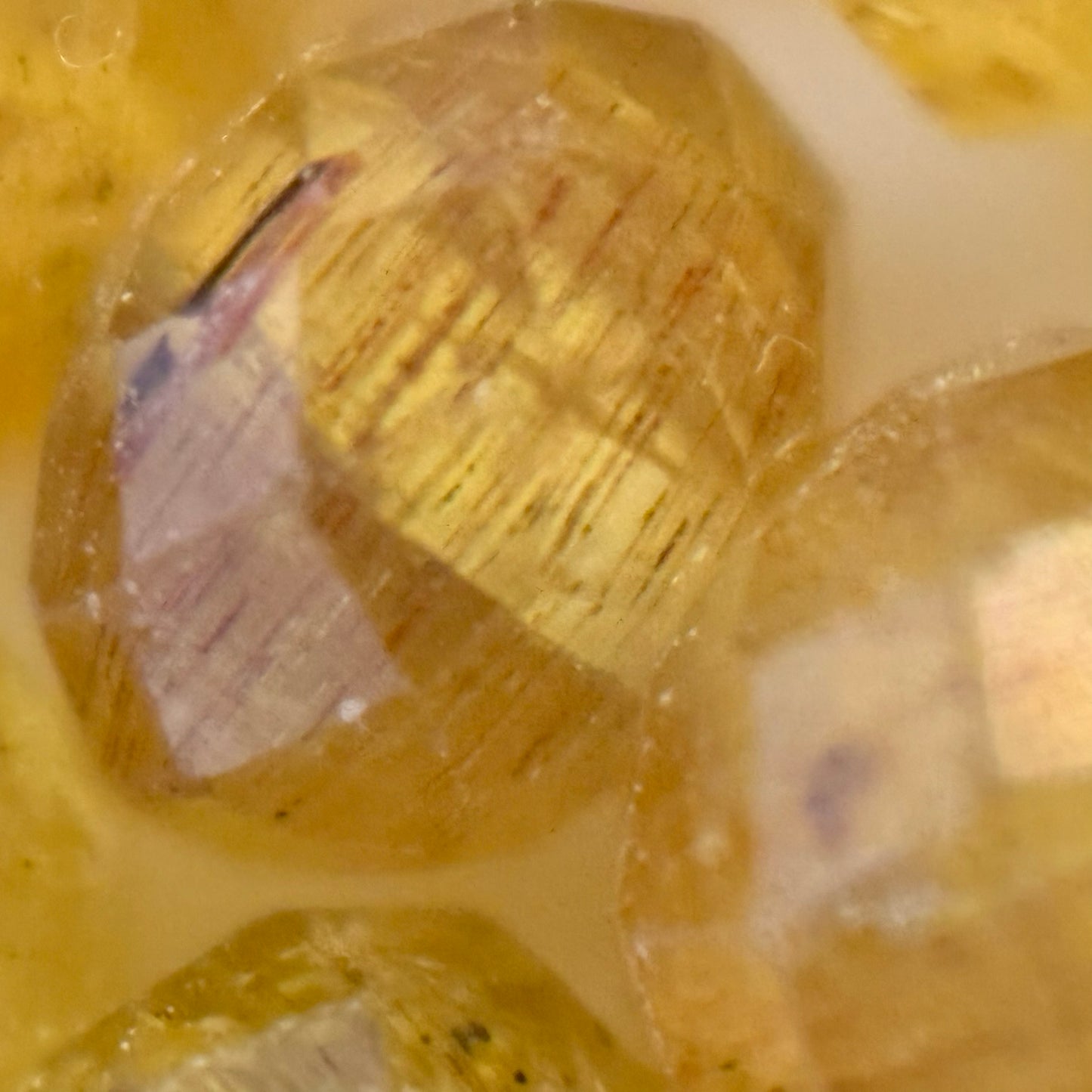 Golden Apatite Faceted Rondelle Beads (6x4mm) image 3