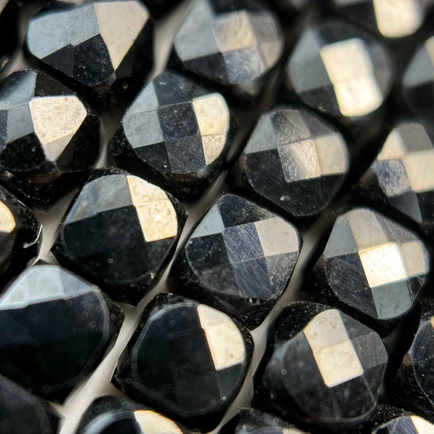 Black Tourmaline Square Beads image 8