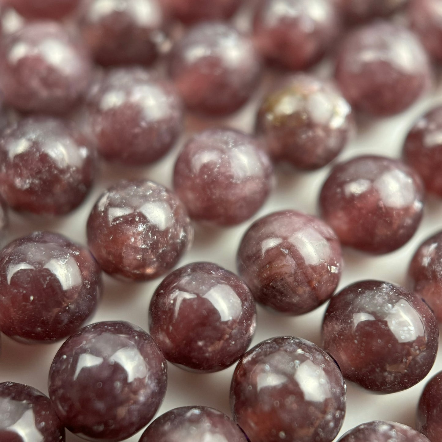 Lepidolite AAA Polished Round Beads image 6