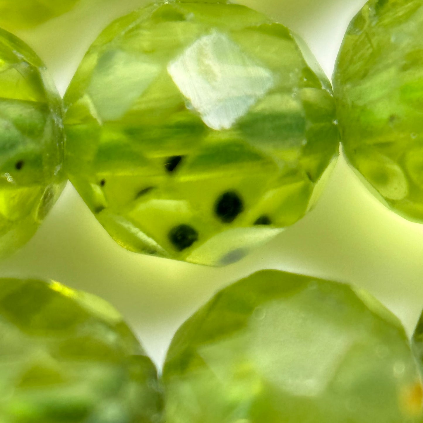 Peridot Faceted Round Beads image 1
