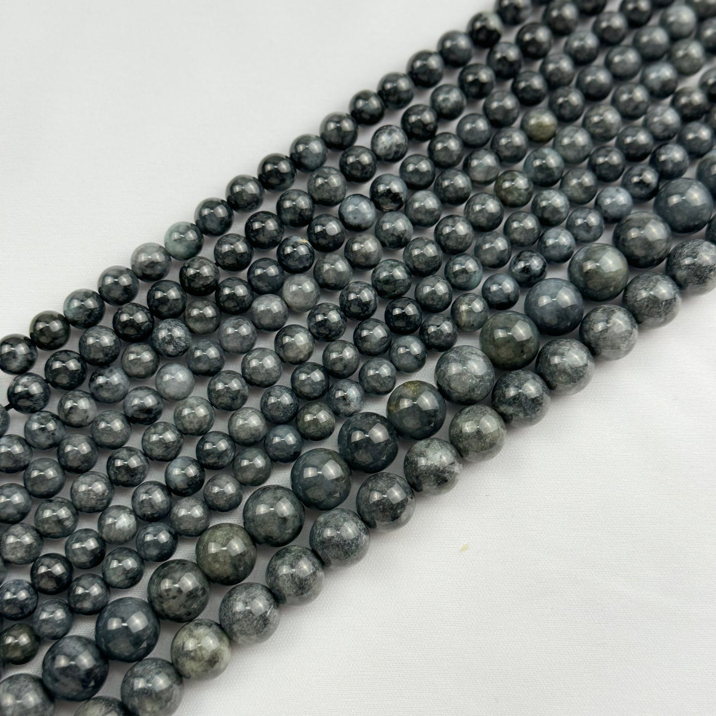 Burmese Black Jade AAA Polished Round Beads image 2