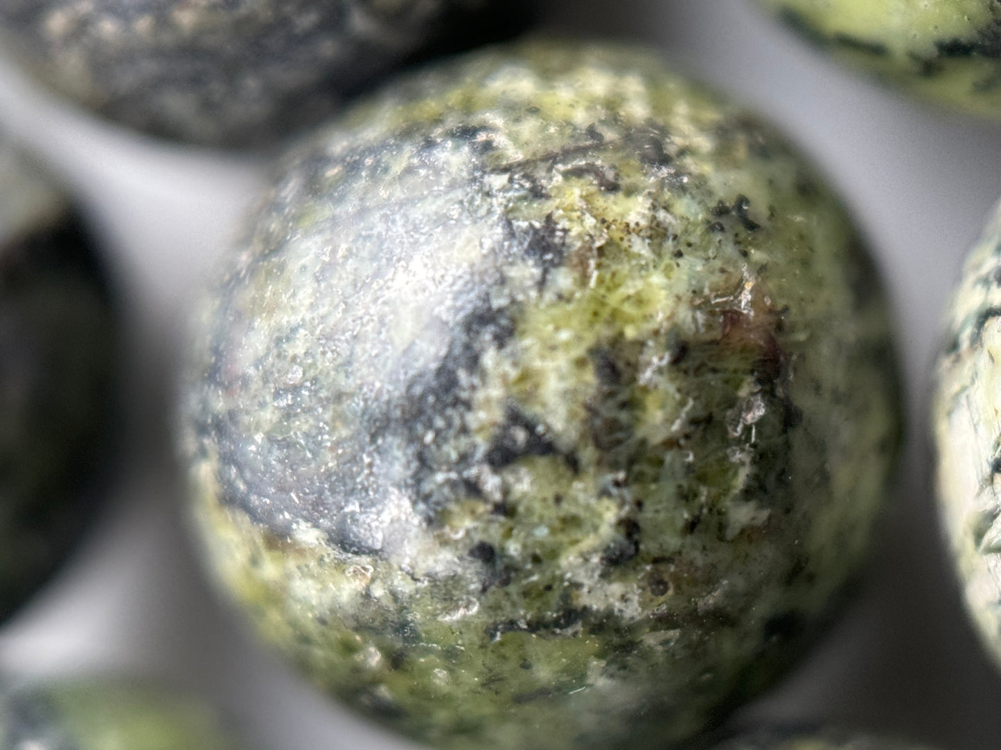 Green Zebra Jasper Polished Round Beads image 5