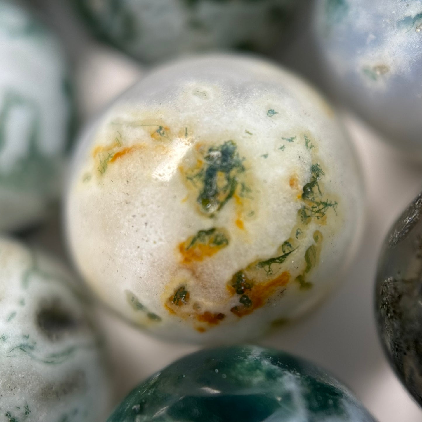 Tree Moss Agate Polished Round Beads image 13