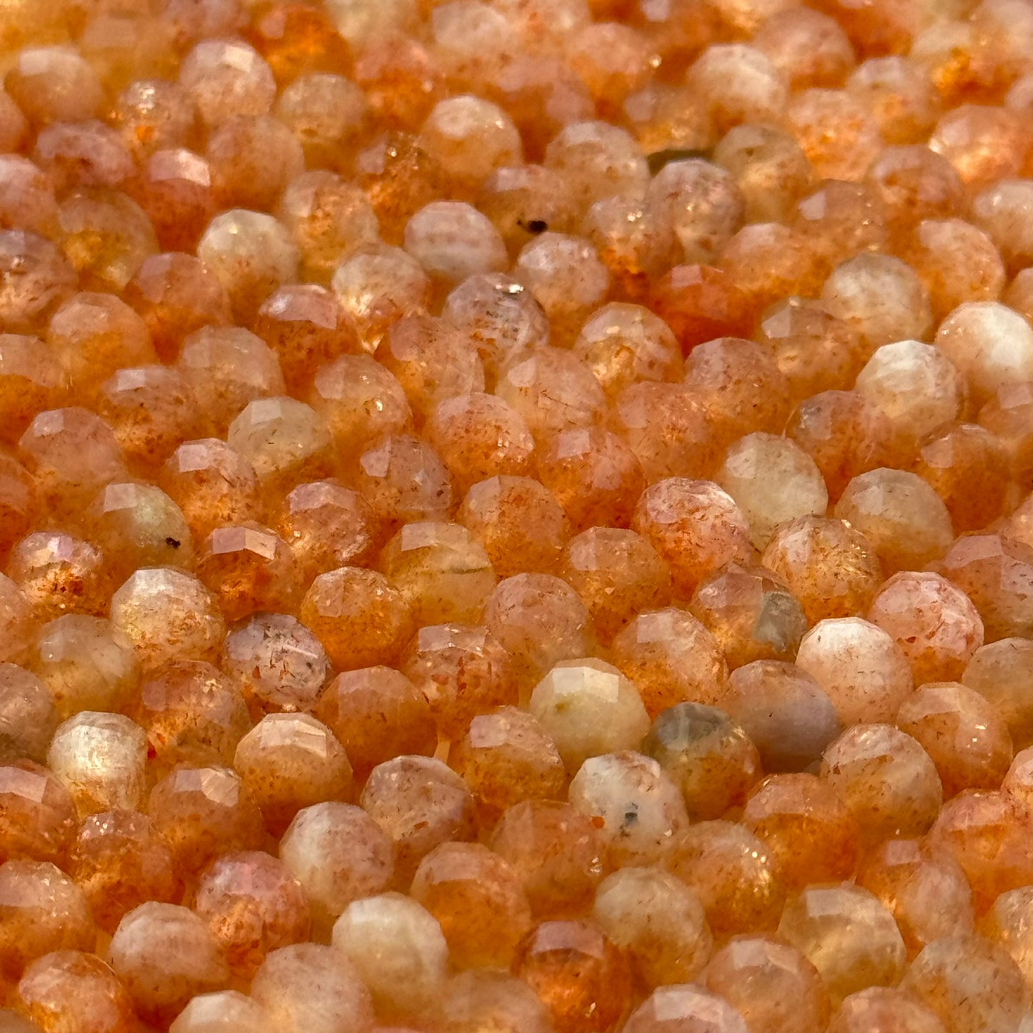 Sunstone Faceted Rondelle Beads (AA Quality) image 5