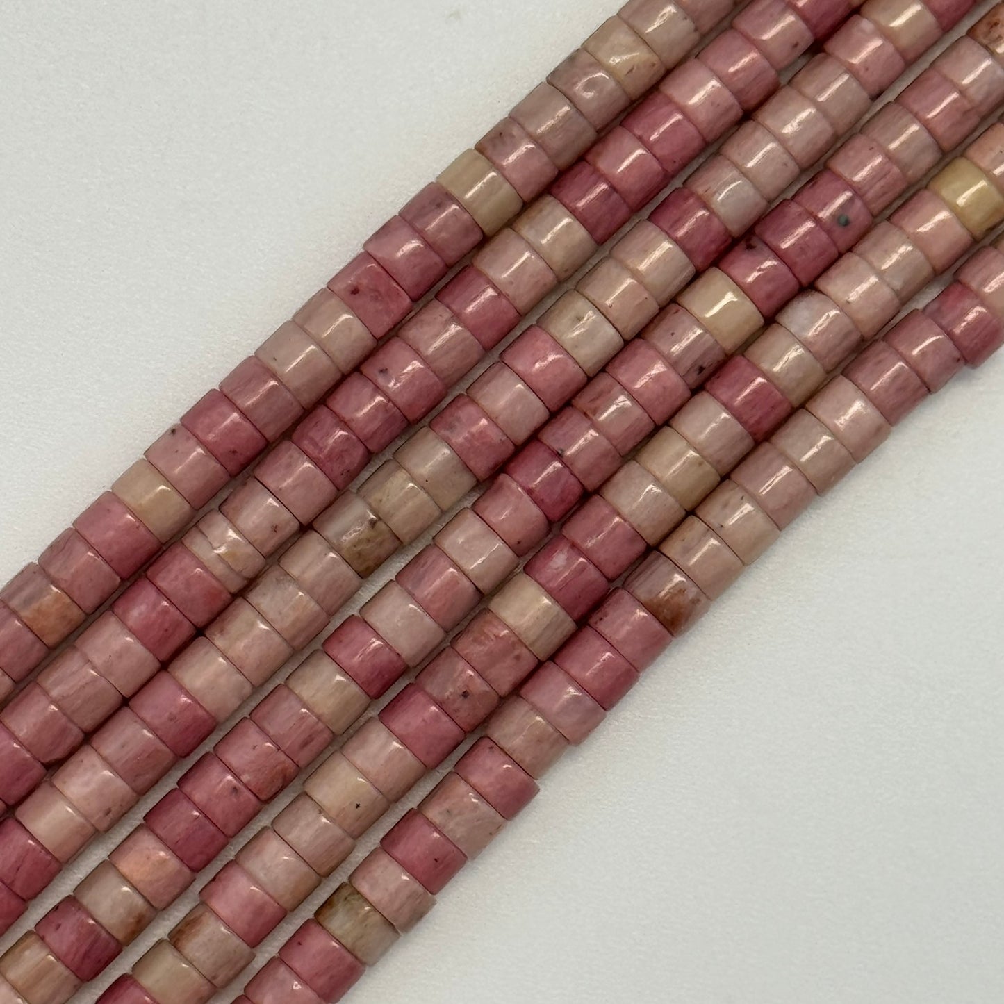 Rhodonite Heishi Beads (A Quality) image 4