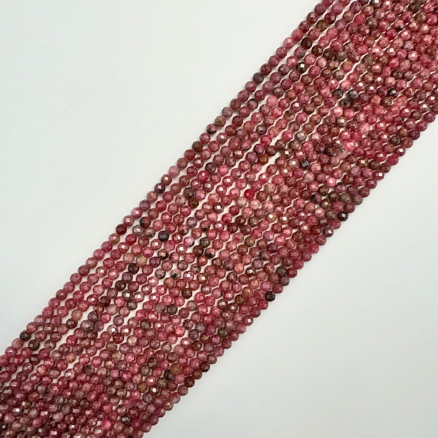Rhodonite Faceted Round Beads (AA Quality) image 6