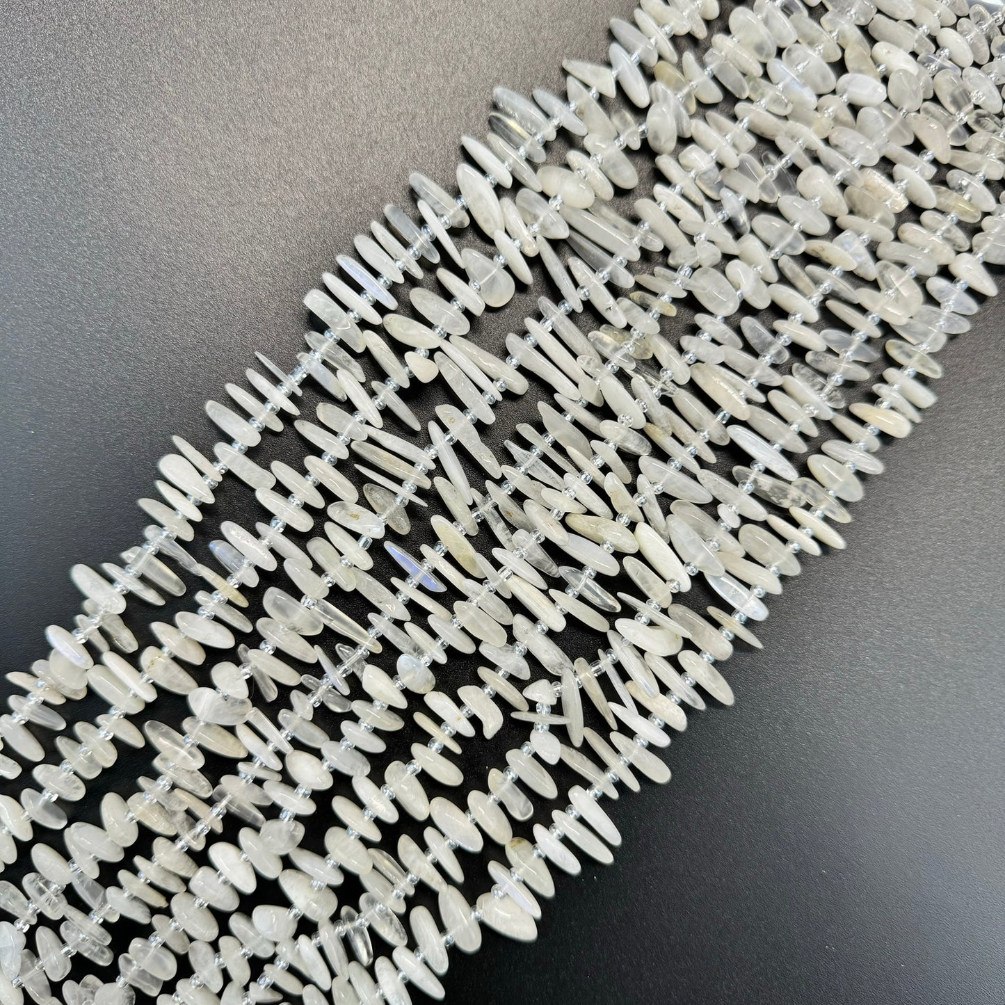 Rainbow Moonstone Polished Blade Beads image 0