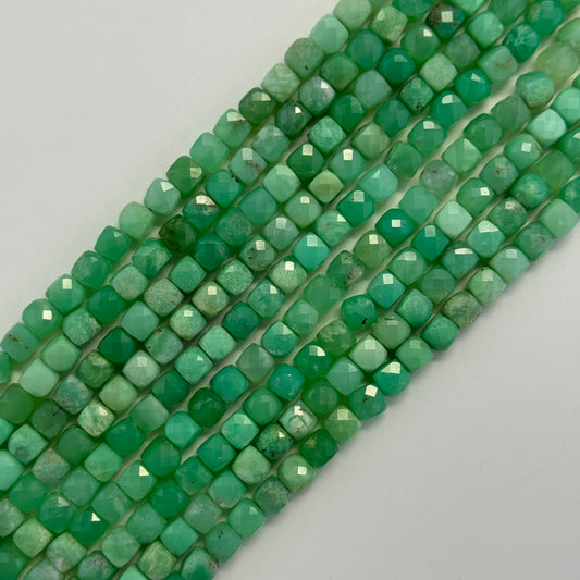 Chrysoprase Beads - Faceted Square