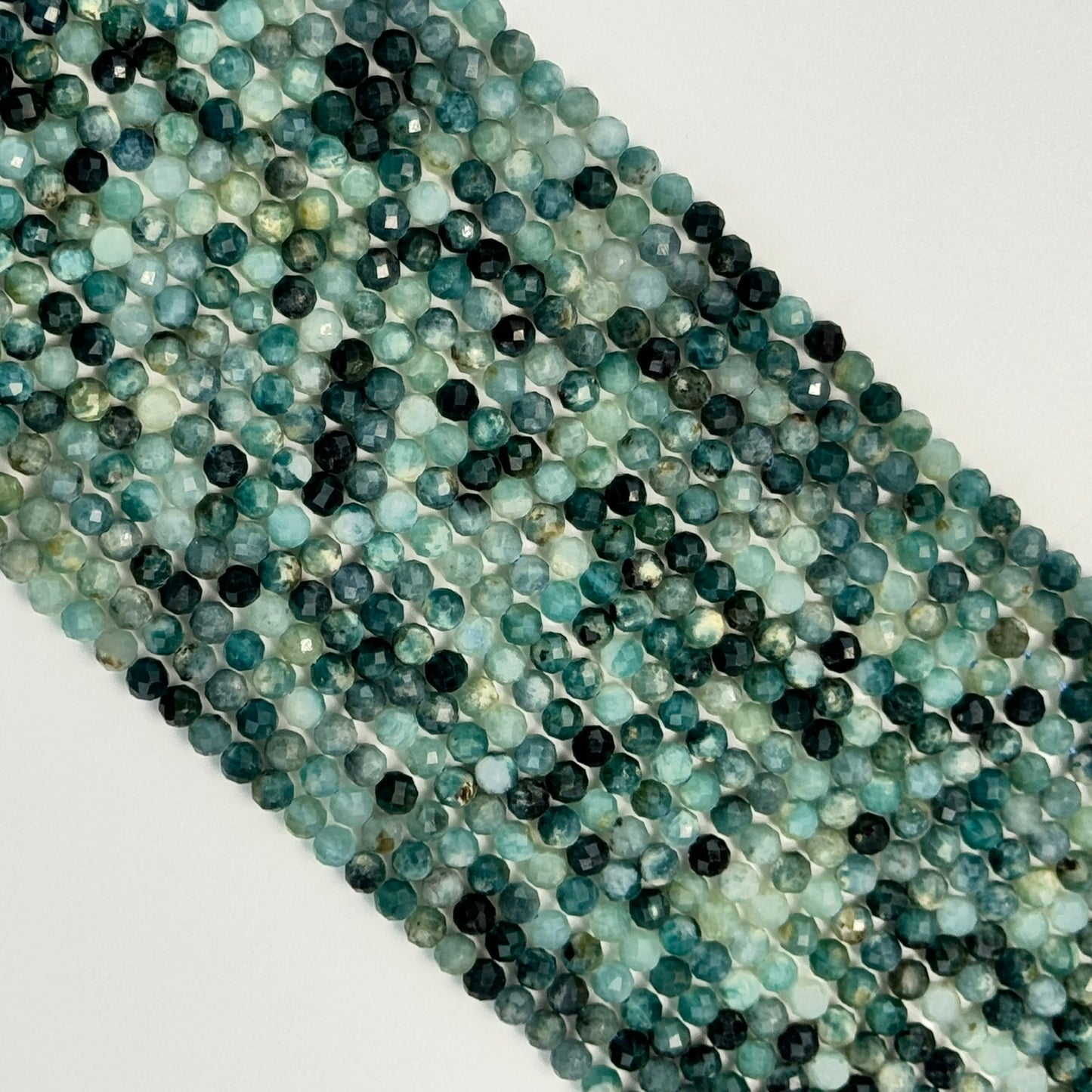 Blue Tourmaline Faceted Round Beads image 3