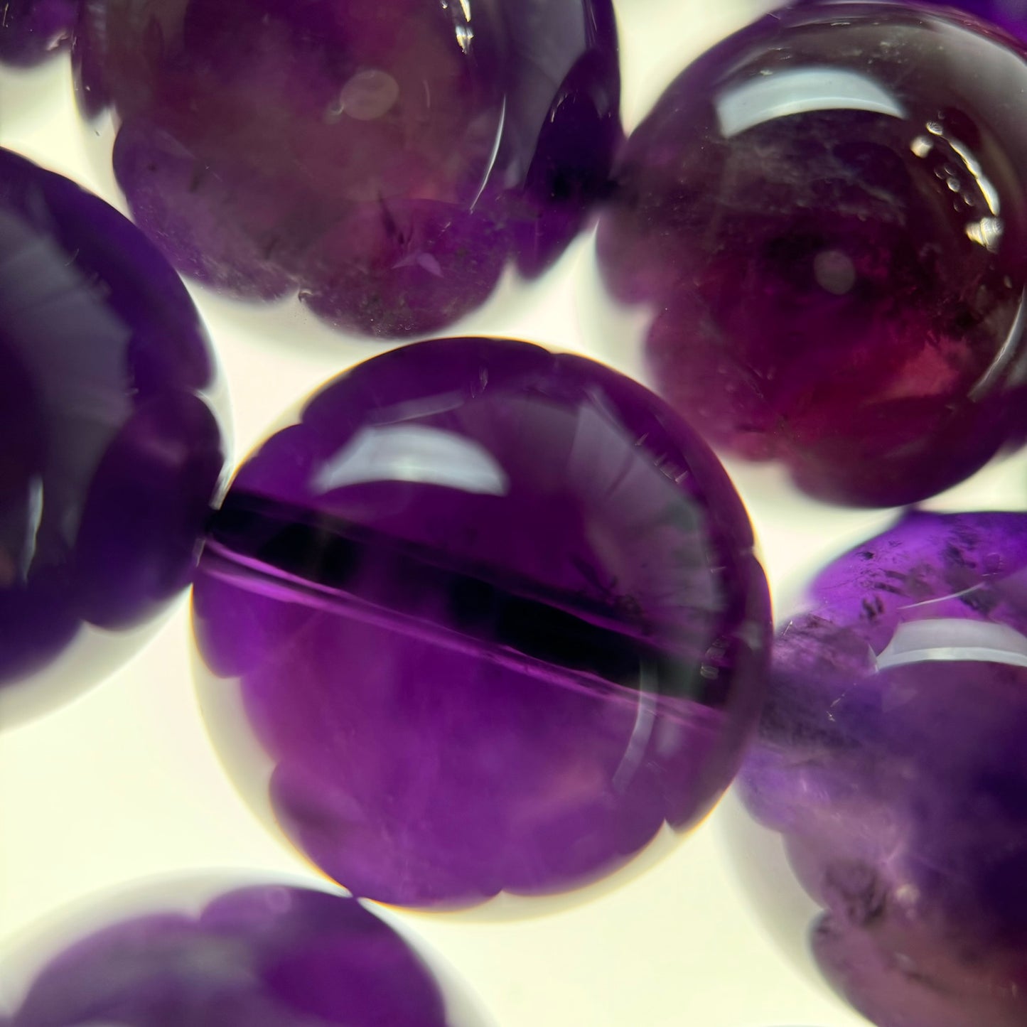 Natural African Amethyst Polished Round Beads image 7