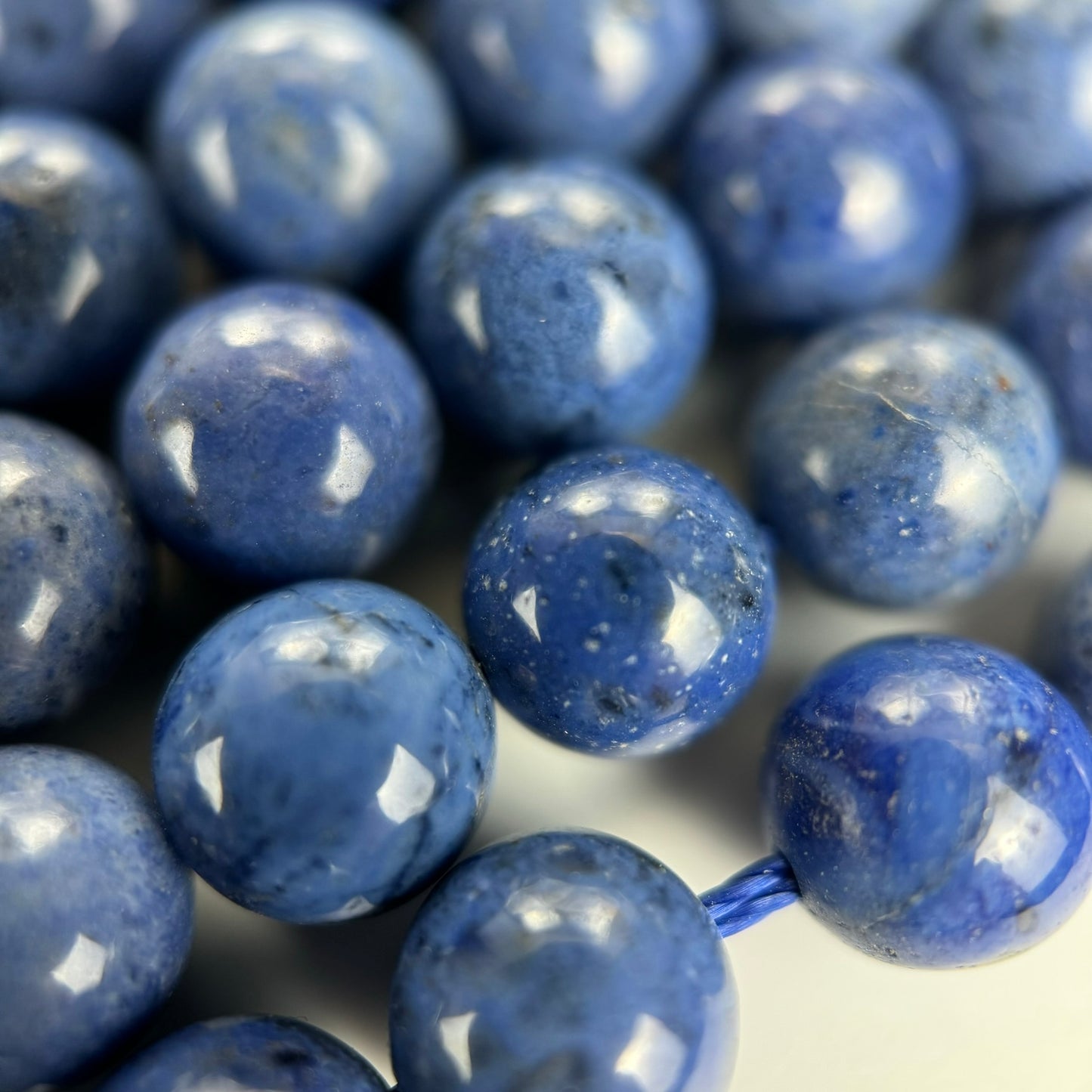 Dumortierite AA Polished Round Beads image 2