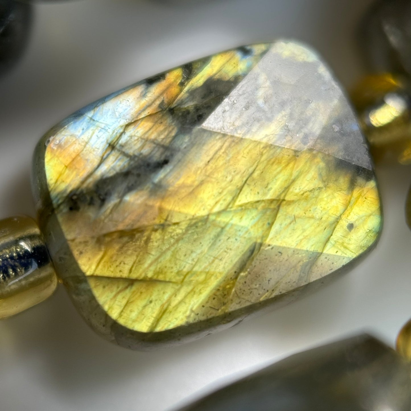 Labradorite Rectangular Faceted Cushion Cut Beads10xÂ8 mm Beads image 8