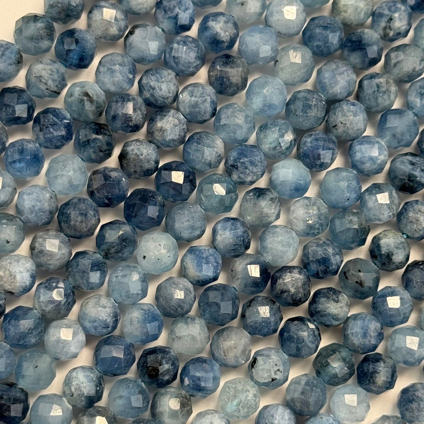 Aquamarine Faceted Round Gemstone Beads image 3