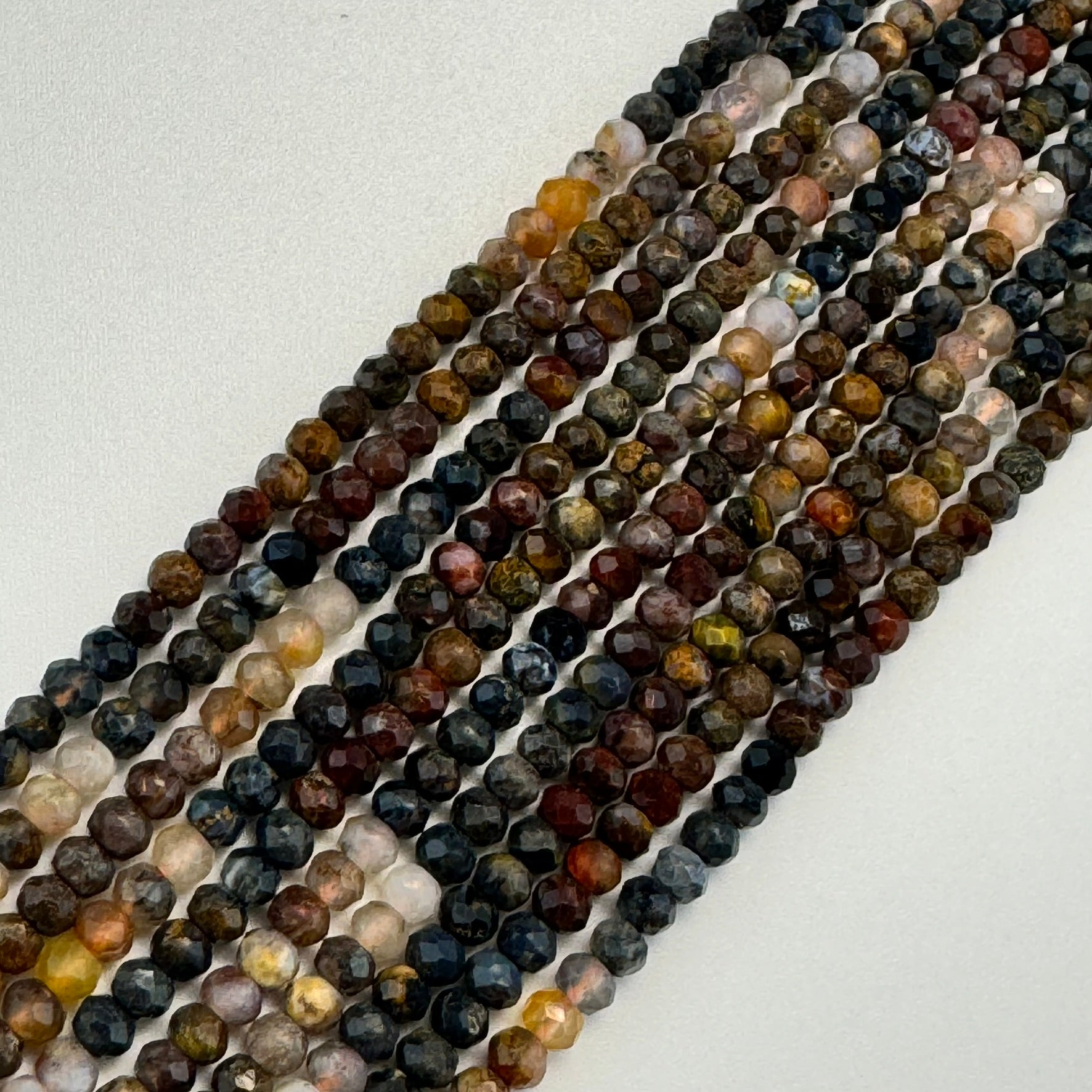 4x3mm Faceted Pietersite Rondelle Beads image 3
