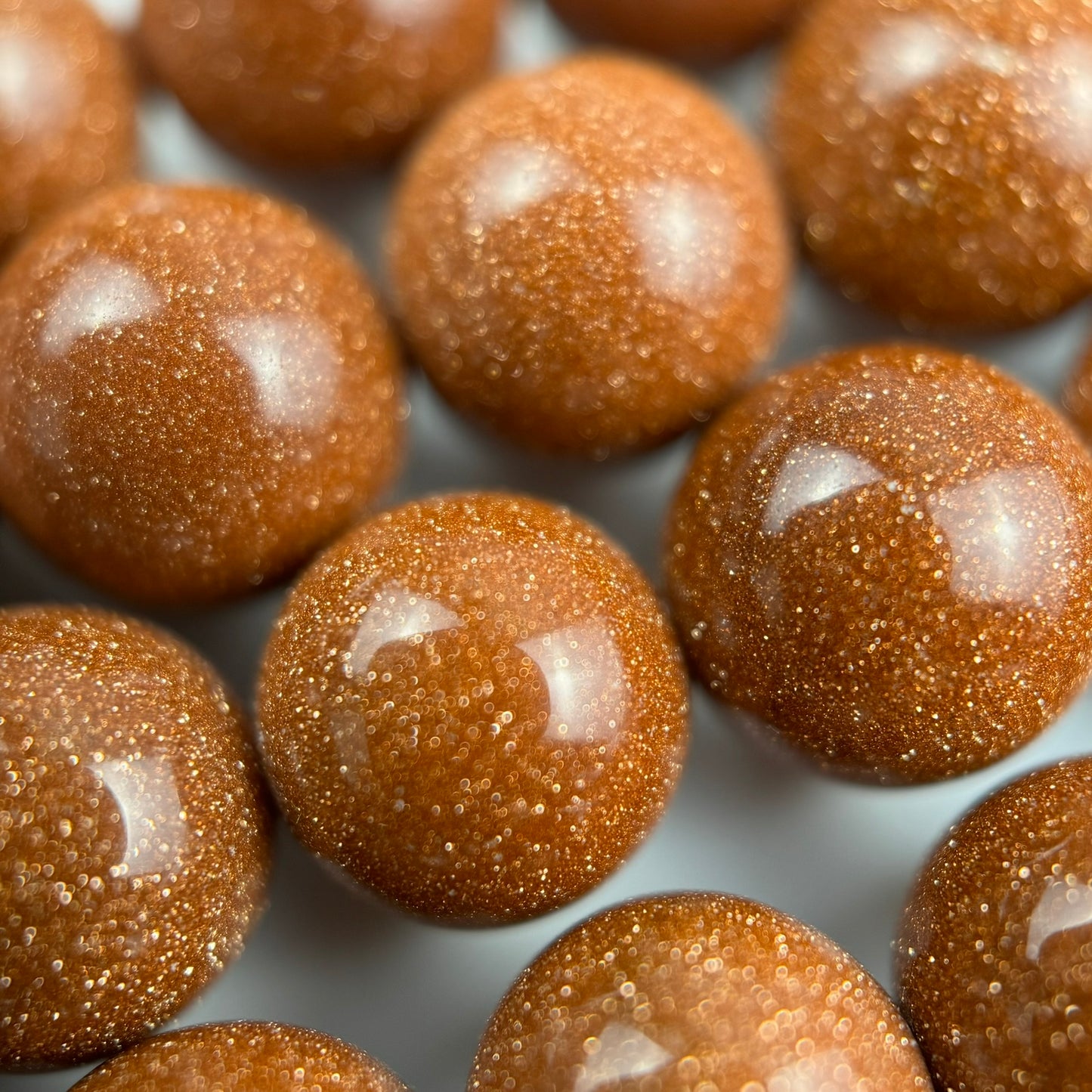 Gold Sandstone Polished Round Beads image 5