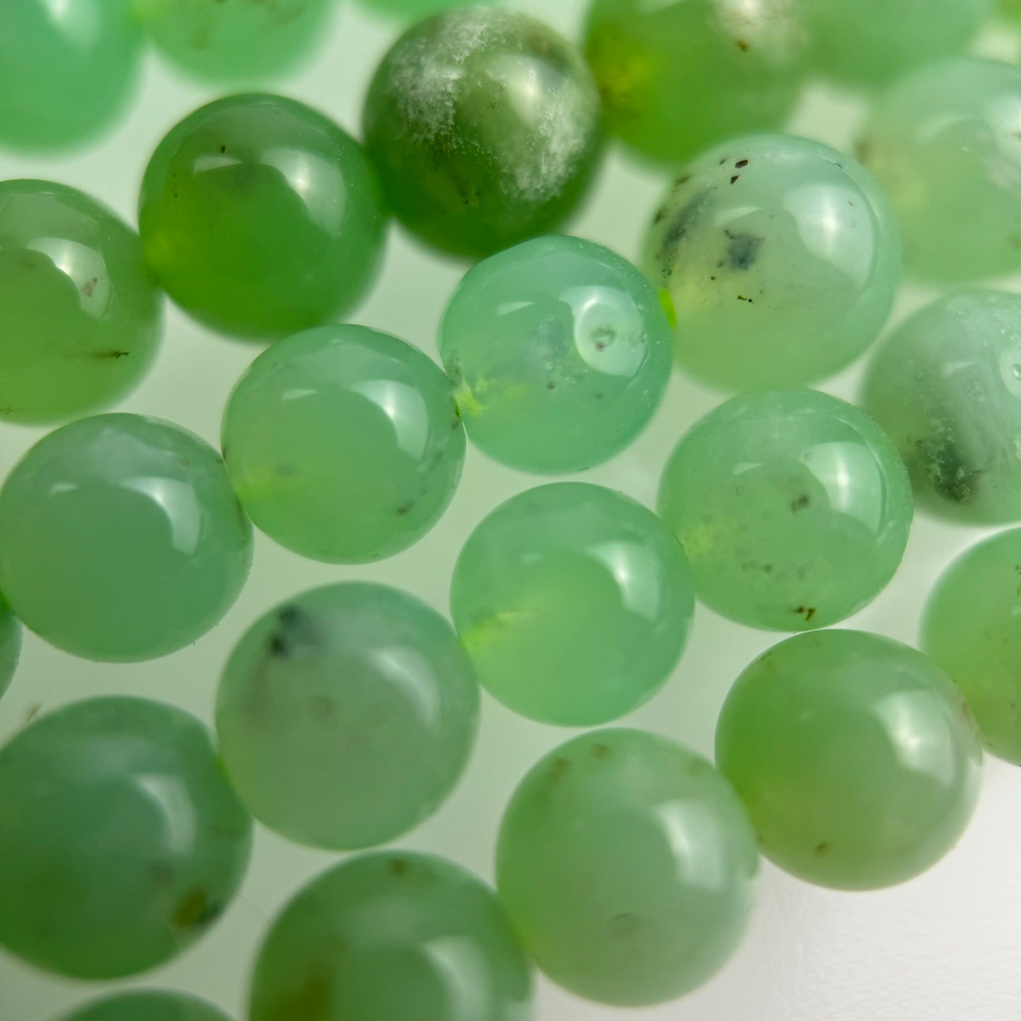 Australian Chrysoprase Polished Round Beads image 1