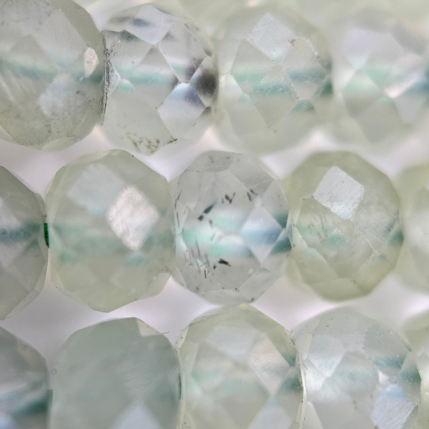 Prehnite Faceted Rondelle Beads (Color A) image 5