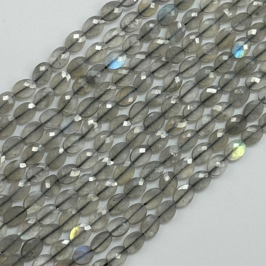 Labradorite Faceted Oval Beads (AA Quality)
