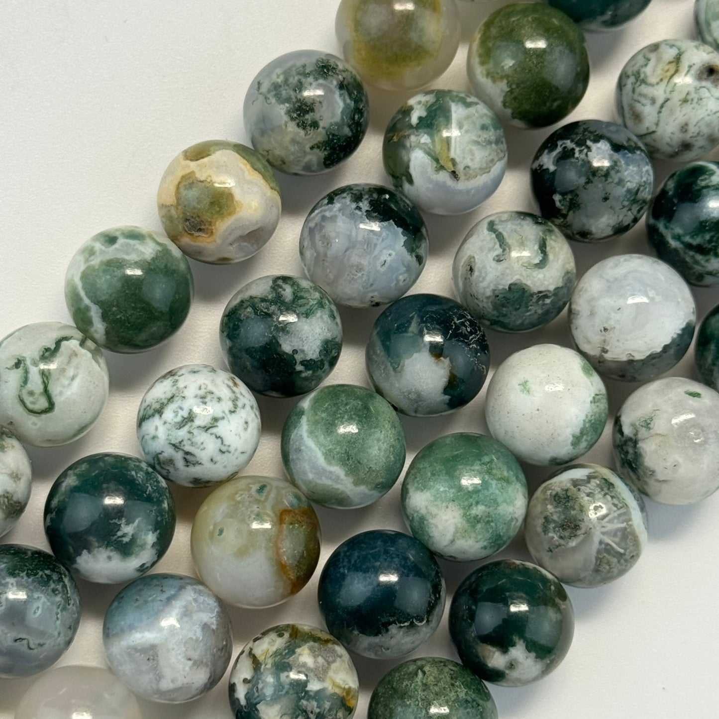 Tree Moss Agate Polished Round Beads image 9