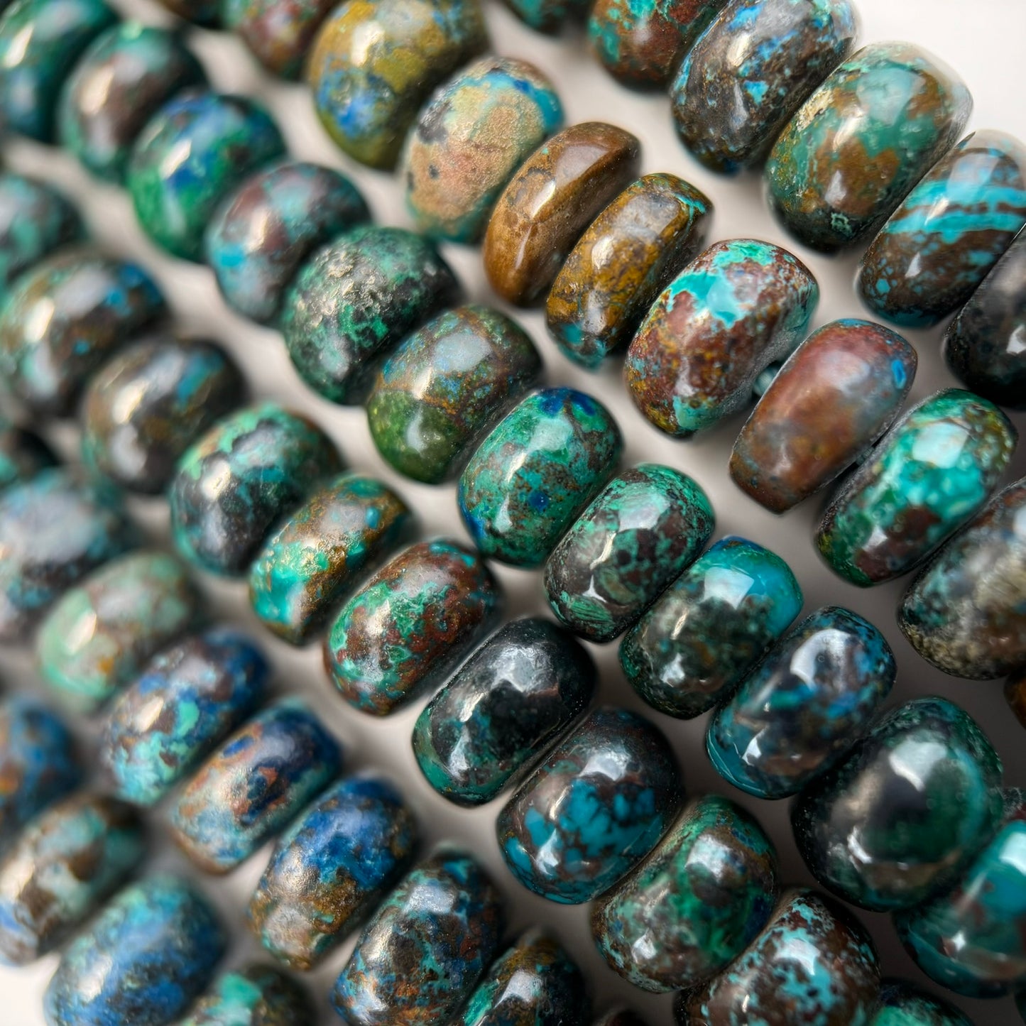 Shattuckite Rondelle Polished Beads- Most Rare Gemstone image 1