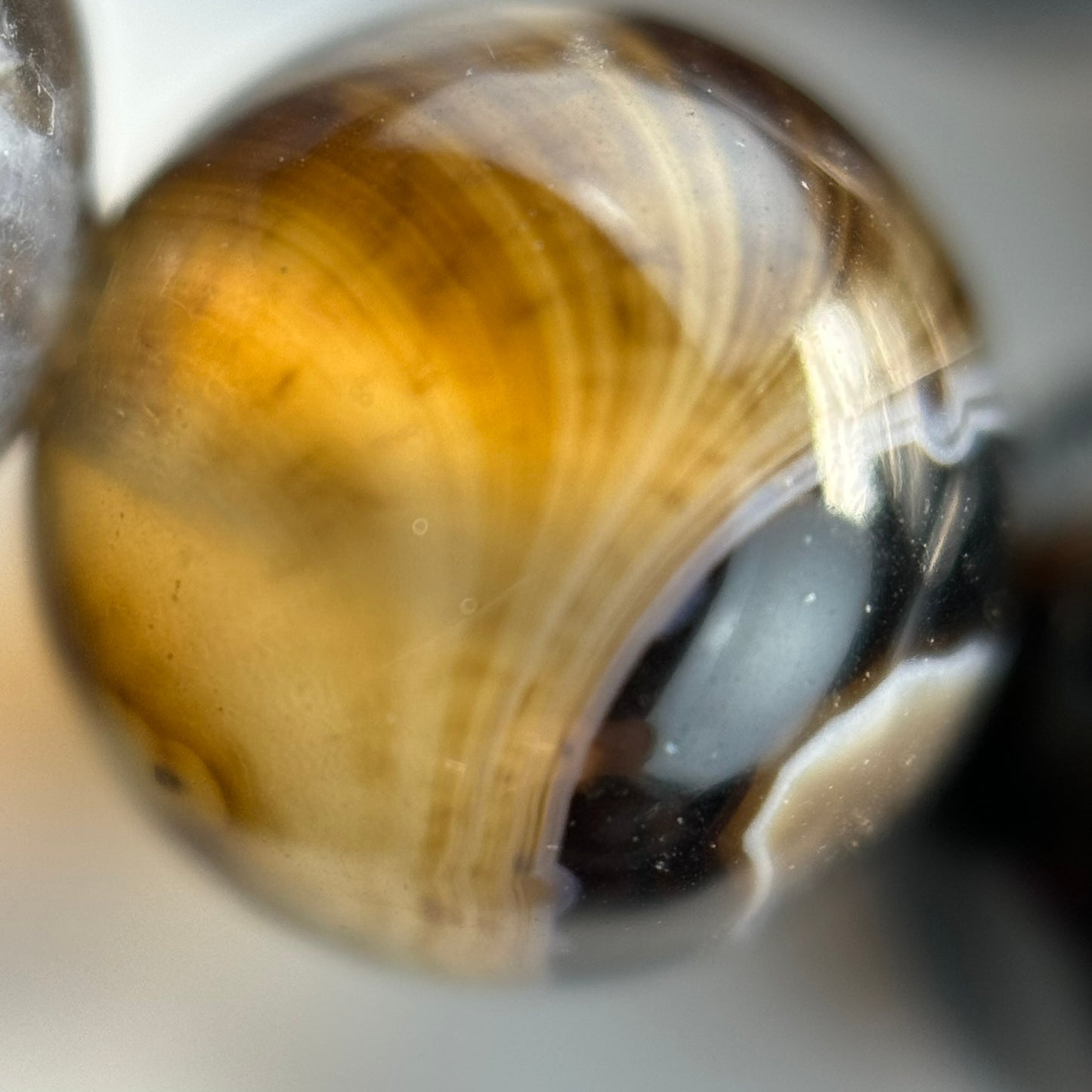 Banded Agate Polished Round Beads image 1
