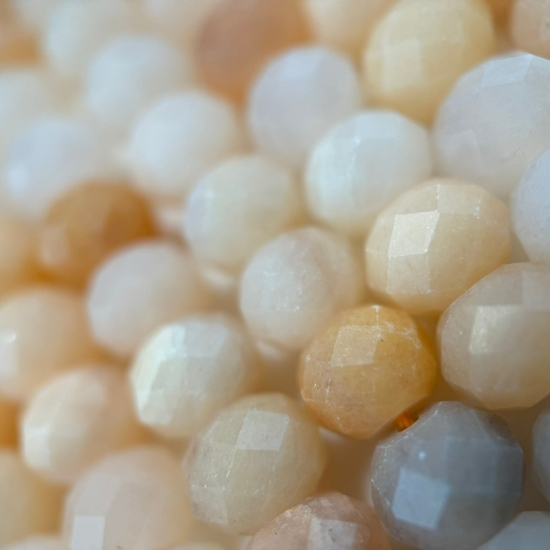 Orange Aventurine Quartz Faceted Rondelle Beads image 2