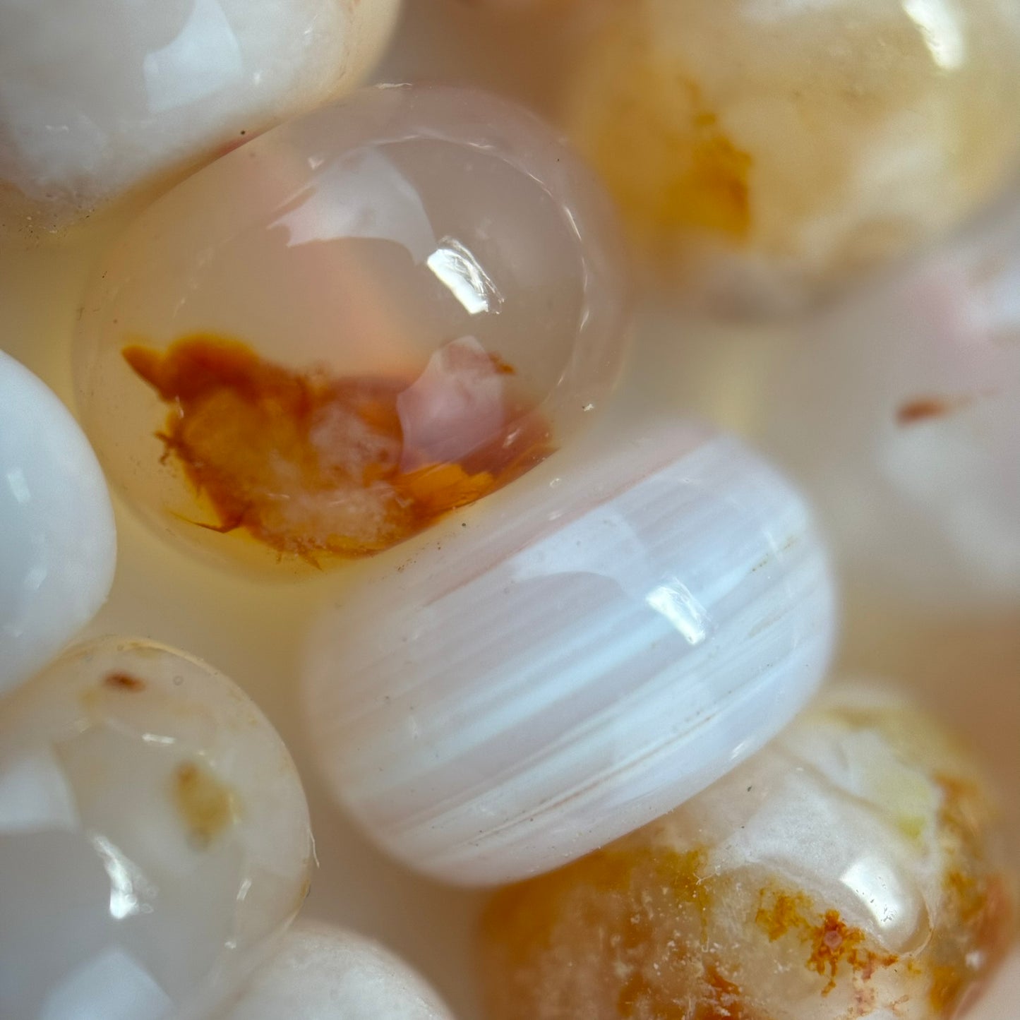 Sakura Agate Rondelle Beads image 6