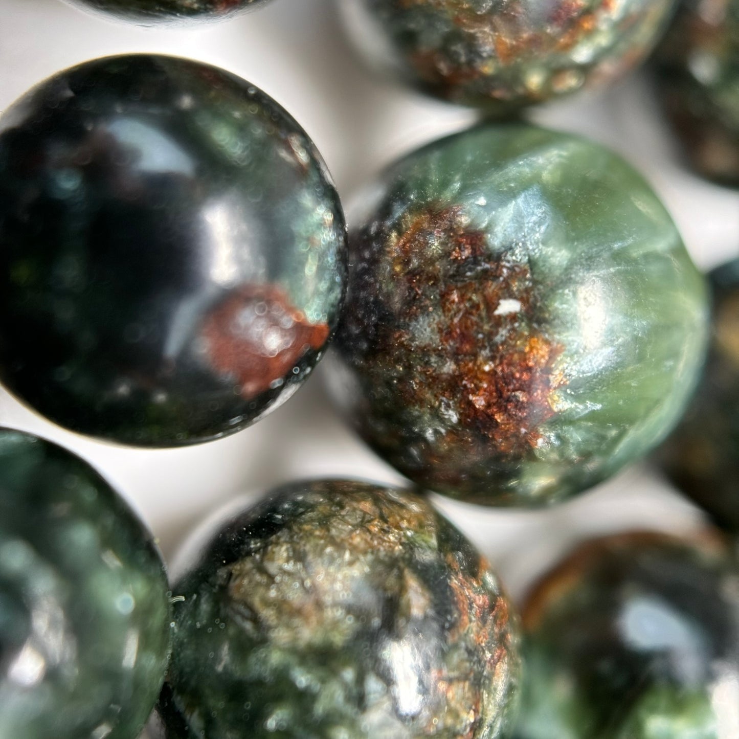 Seraphinite Polished Round Beads image 2