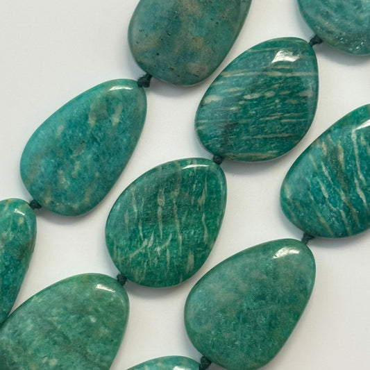 Brazilian Amazonite Freeform Gemstone Beads - (AAAA Quality)