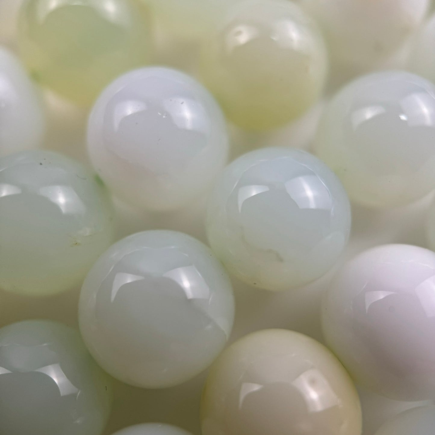 Green Opal Polished Round Beads image 3