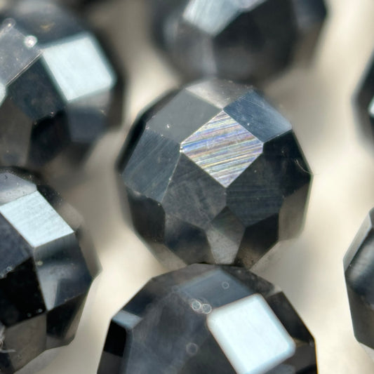 Terahertz Faceted Round Beads