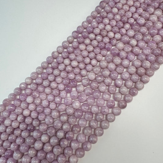 Kunzite Beads - Polished Round Beads - (AAA Quality)