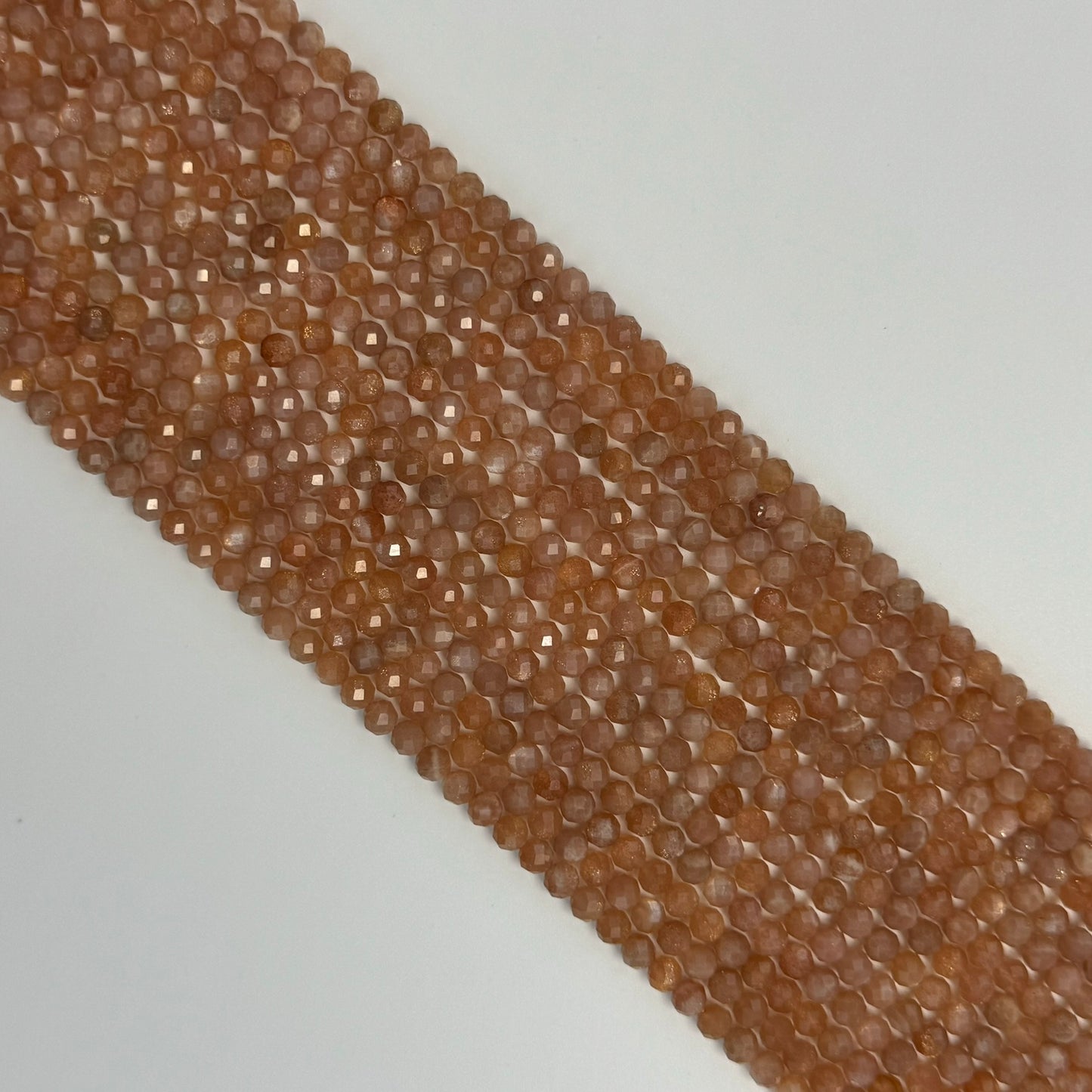 Sunstone Moonstone Faceted Round Beads image 10