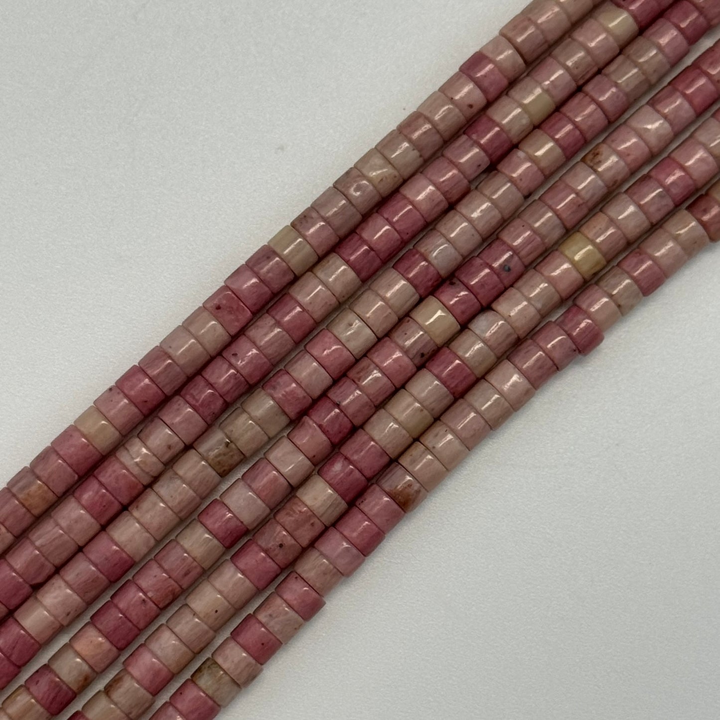 Rhodonite Heishi Beads (A Quality) image 3
