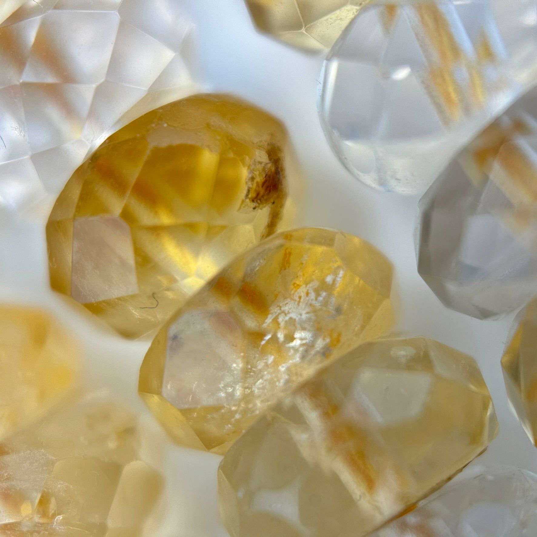 Faceted Citrine Rondelle Beads (8x4mm) image 1
