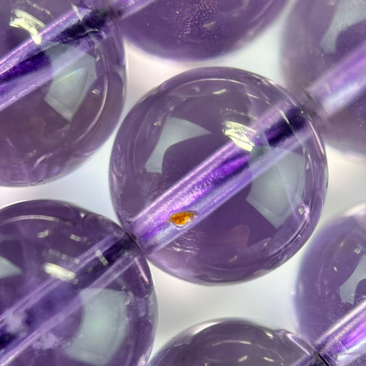 Lavender Amethyst Beads - Polished Round