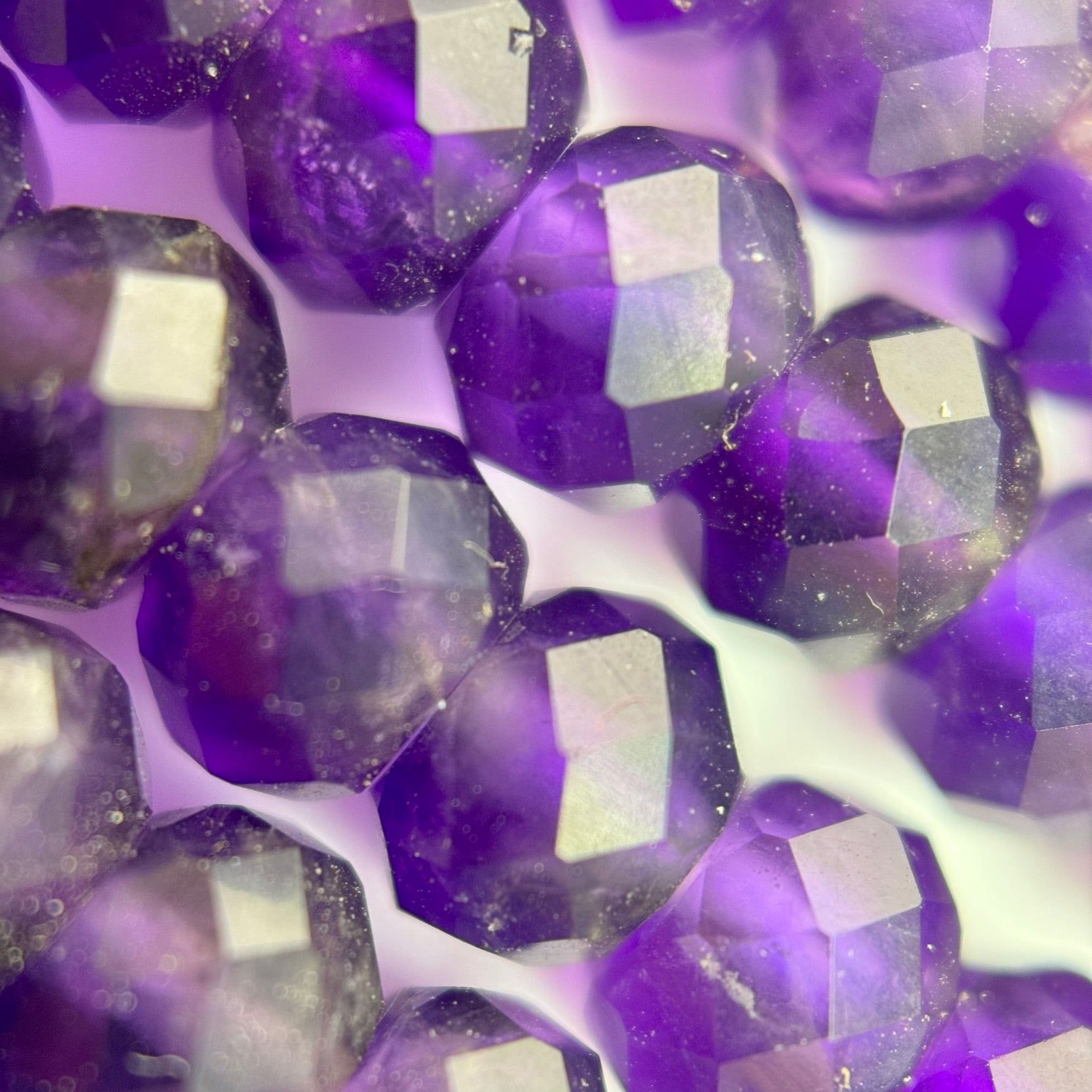 Faceted Amethyst Rondelle Beads (6x4mm) image 4