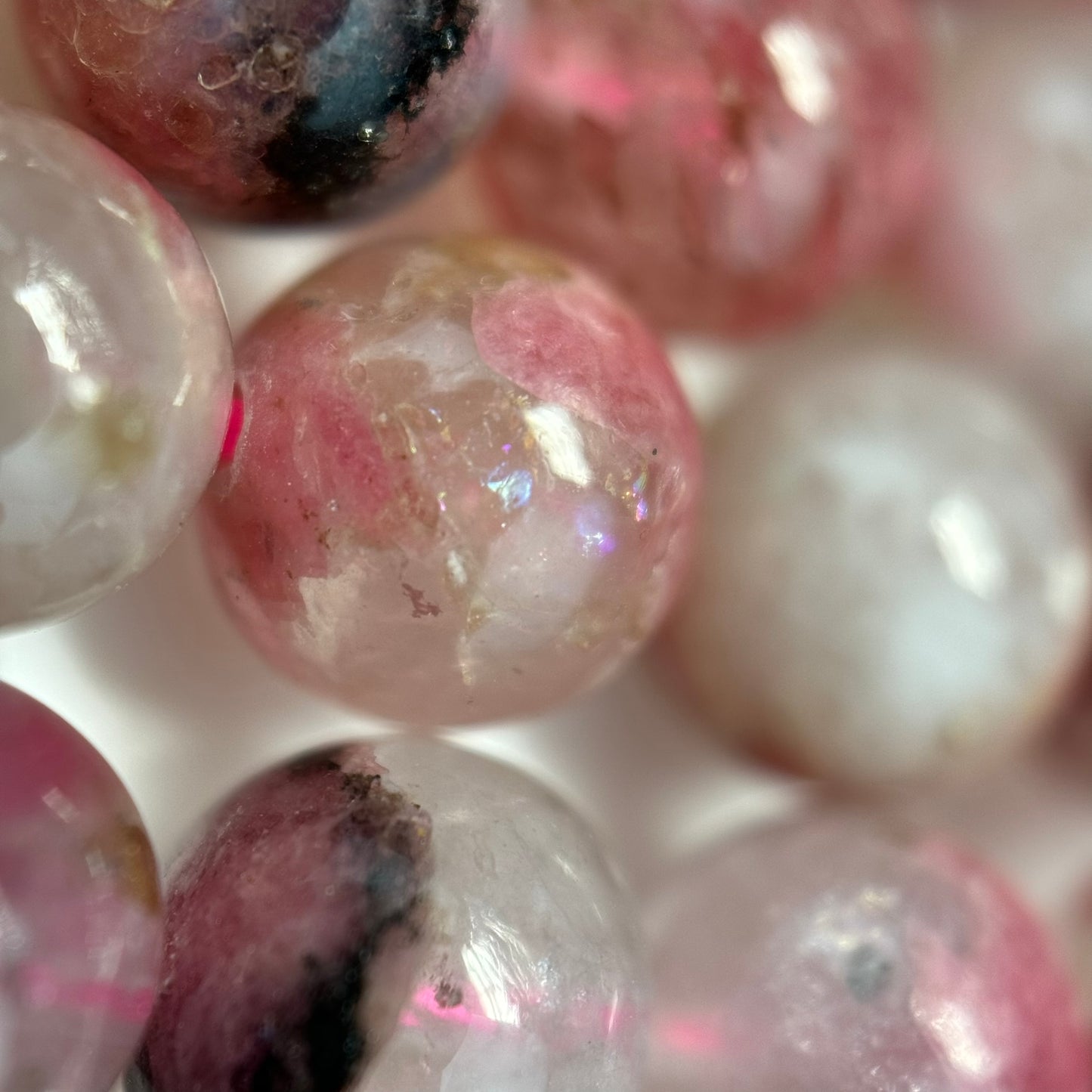 Sakura Rhodonite Polished Round Beads - Color A image 4