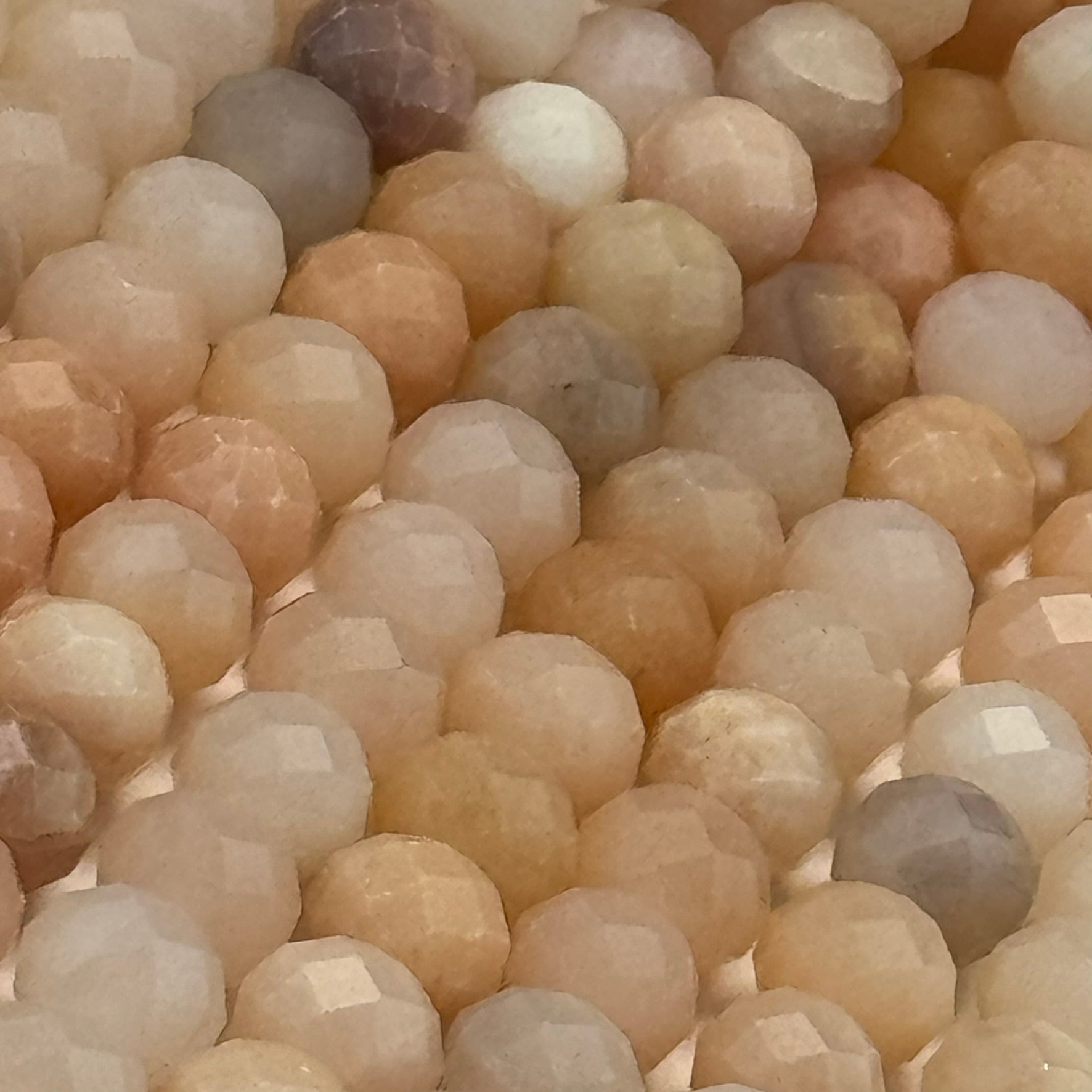 Orange Aventurine Quartz Faceted Rondelle Beads image 7